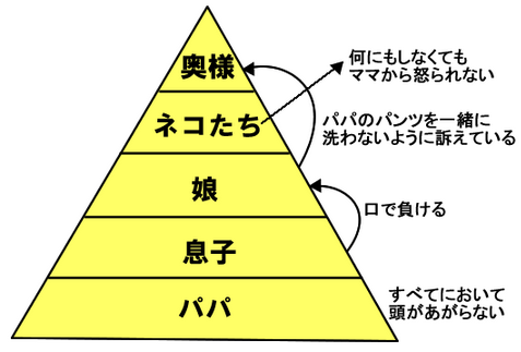 日本の家庭内カースト制度がひどいｗパパは気をつけてｗ