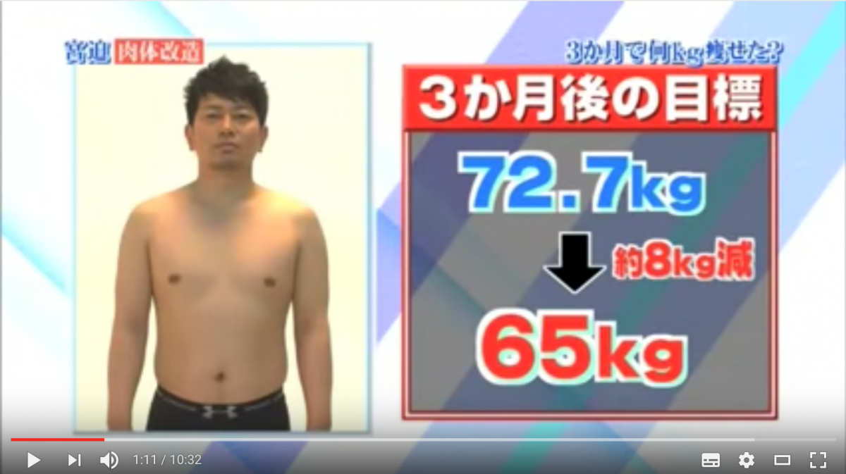 宮迫博之がダイエットに成功した方法とは！３ヶ月で１０キロ減