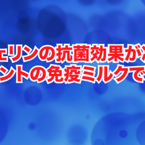 ラクトフェリンの抗菌効果が凄い！母乳がヒントの免疫ミルクで免疫向上