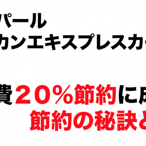 セゾンパール・アメリカンエキスプレスカードで生活費を２０％節約に成功！節約の秘訣とは？